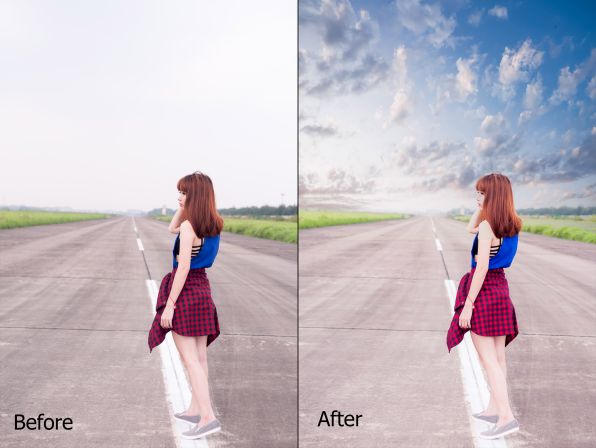 Cách ghép mây cơ bản bằng photoshop