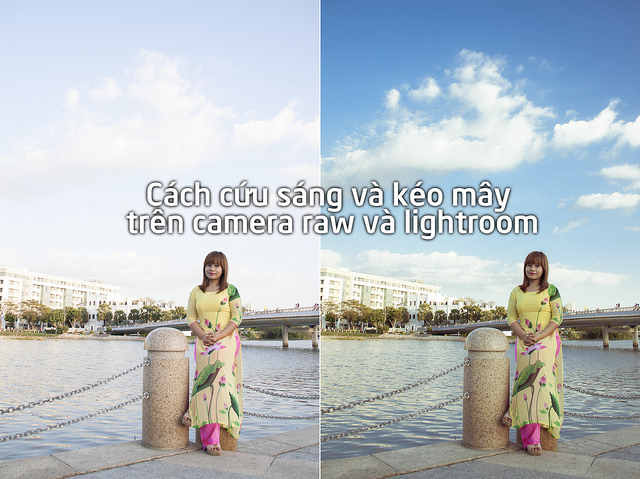 Cách kéo mây trên camera raw trong photoshop và lightroom