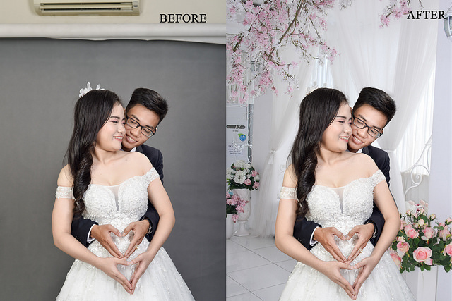 Cách ghép phông nền cho ảnh cưới cơ bản | Aphoto