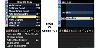 Nên thiết lập sRGB hay Adobe RGB