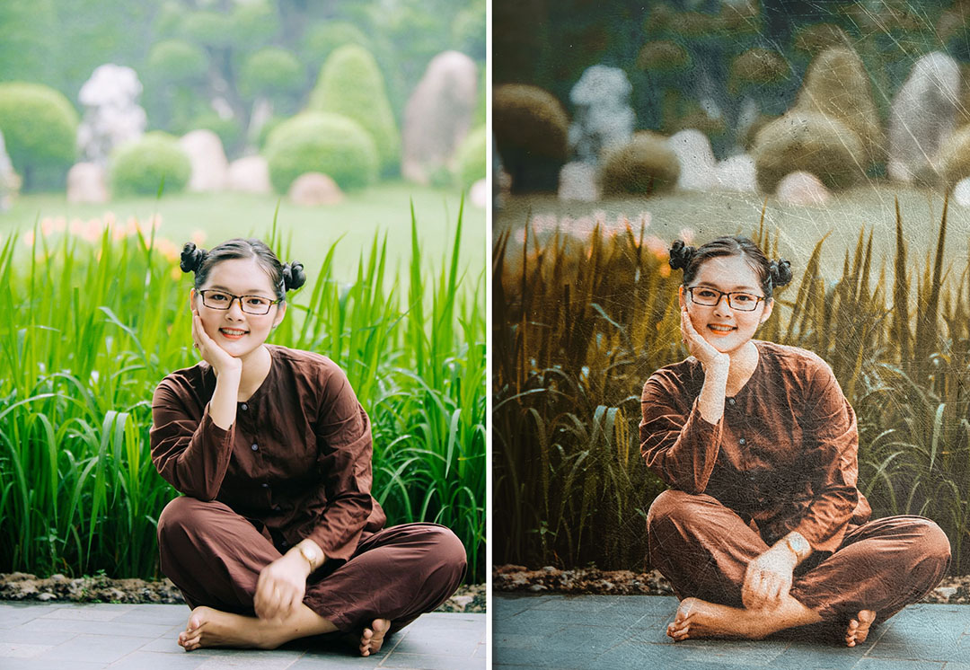Cách chỉnh màu ảnh cũ màu film hiệu ứng xước đẹp bằng Photoshop | Aphoto
